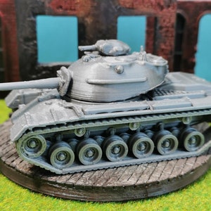 M48A5 &quot;Patton&quot; middelgrote Amerikaanse tank, militair, ongeverfd, 3D-printmodel, WOT, schaal 1/100, 1/87, 1/72, 1/64, 1/56, 1/48, selecteerbaar