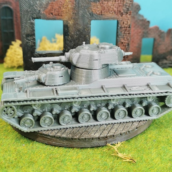 SMK heavy Russian tank as model kit | 28 mm / 20 mm / 15 mm for ZONA ALFA Wargaming | Scale 1/100 1/87 1/72 1/64 1/56 1/48