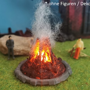 Easter bonfire XXL with 2 LEDs including flickering fire effect for 1:87 (H0) + 1/100 (TT) scale