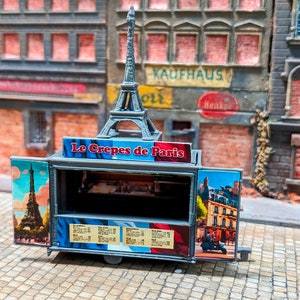 Kirmesbude "Crepes Stand" | Kirmes Crepebude | French Crepes Rummel H0 Bausatz 1:87