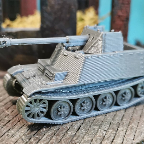 Marder II (Sd.Kfz 132) Tank destroyer unpainted 3D printing kit Hetzer Model Germany in scale 1/100 1/87 1/72 1/64 1/56 1/48