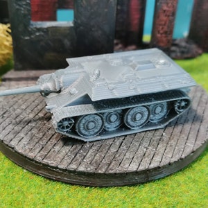 Ontwikkelingsvoertuig E-10 &quot;Hetzer&quot; tankjager militair ongeverfd bouwpakketmodel Duitsland in schaal 1/100 1/87 1/72 1/64 1/56 1/48