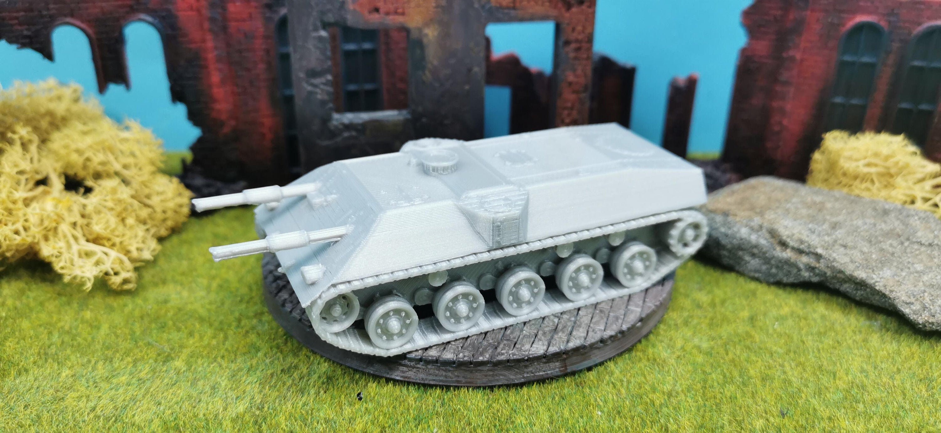 Test vehicle VT-01 double-barreled casemate tank prototype tank 3D printing model Germany in scale 1/100 1/87 1/72 1/64 1/56 1/48 selectable
