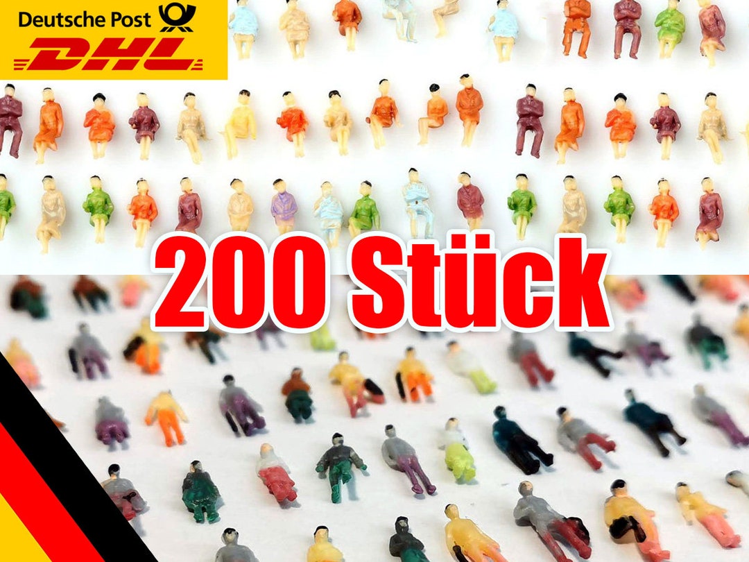 100 Spur N Figuren – 1:160 Maßstab, Stehend Und Sitzend, Unbemalt – Für Modellbahn & Dioramen!