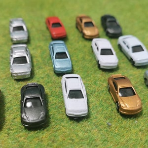 10 or 20 pieces model cars model cars for model making 1:200 or 1/220 for model railway (Z gauge) different colors and models