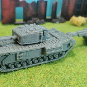 Churchill Flame Tank &quot;Crocodile&quot; met aanhanger WO2 tankbouwpakket | 28 mm / 20 mm / 15 mm Wargaming | Schaal 1/100 1/87 1/72 1/64 1/56 1/48