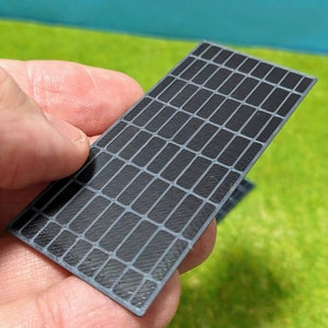 8 solar modules | Solar cell set for G scale for model building, house | Scale 1:22.5