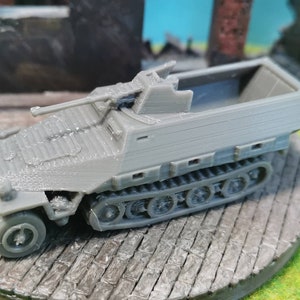 Véhicule de combat d&#39;infanterie Sd.Kfz 251/22 avec semi-chenillé PaK | 28 mm / 20 mm / 15 mm pour Wargaming | Échelles 1/100 1/87 1/72 1/64 1/56 1/48