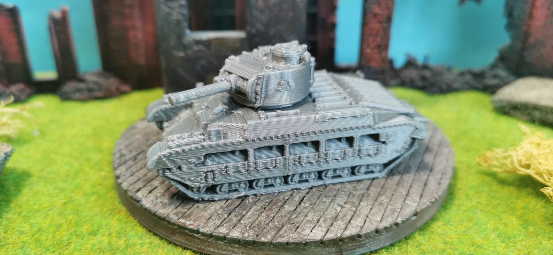 Carro Armato Matilda II A12 BEF In Miniatura Per Wargame – Seconda Guerra Mondiale, Stampa 3D Non Dipinto