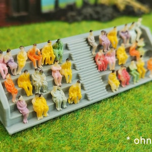 Grandstand (N gauge) for figures for shows, circus, car races, events, etc. Model 1/150 or 1/160 suitable