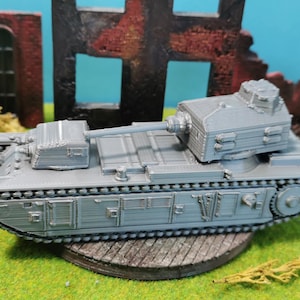FCM F1 French Heavy Tank -> Model Kit | 28 mm / 20 mm / 15 mm for Bolt Action Wargaming | Scale 1/100 1/87 1/72 1/64 1/56 1/48