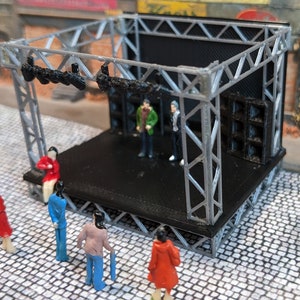 Open Air Stage Rock Concert Festival City Festival | Gauge H0 | 1:87 Model as a kit