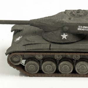 T69 medium US tank prototype as a model kit | 28 mm / 20 mm / 15 mm for Team Yankee Wargaming | Scale 1/100 1/87 1/72 1/64 1/56 1/48