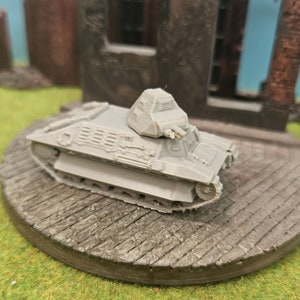 Kit de modelo de tanque leve francês FCM 36 | 28 mm / 20 mm / 15 mm para Wargaming com ferrolho | Escala 1/100 1/87 1/72 1/64 1/56 1/48