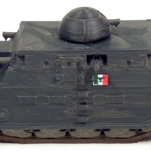 Italiaanse F 2000 WW1 zware pantserwagentank | 28 mm / 20 mm / 15 mm voor Wargaming | Schaal 1/100 1/87 1/72 1/64 1/56 1/48