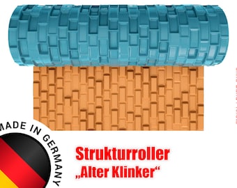 Strukturwalze Walze Roller "Alter Klinkerstein" Modellbau in verschiedenen Größen für Styrodur, XPS-Foam and Clay 28mm 32mm 1/35 1/87 1/72
