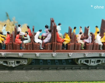 100 piece figures travelers to Track Z Painted 1:220 Model Railway New 