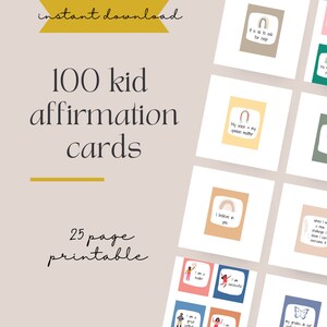 100 cartes d'affirmations pour enfants/adolescents, Cartes d'affirmation pour la rentrée scolaire, Pleine conscience, Jeu d'affirmations, Cartes de confiance en soi, Amour de soi