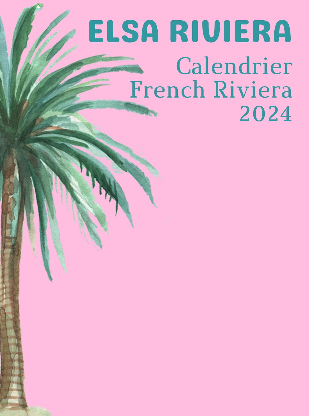 French Riviera Calendar 2024 Desk Calendar Original Etsy UK