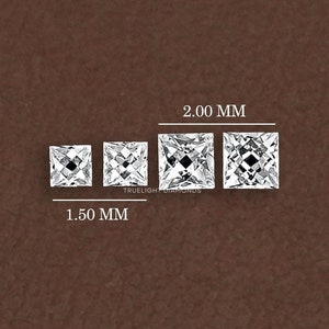French Cut 1.50 To 4.50 MM Lab Grown Loose Diamond / Eco Friendly Diamond Loose / 0.02 To 0.50 Carat Solitaire Diamond For Jewelry Making
