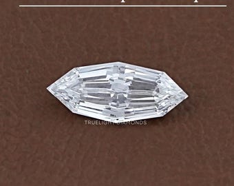 Step Cut Marquise Lab Grown Loose Diamond / Conflict Free Diamond For Customized Jewelry / Antique Cut Diamond For Jewelry Making