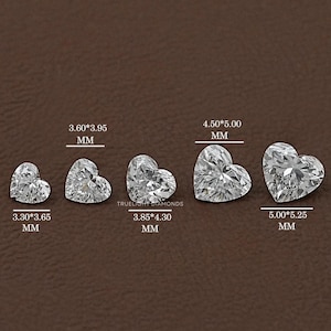 0,15 bis 0,50 CT Herzschliff Lab gewachsen Loser Diamant / Herzform CVD Diamant Für Schmuck / Handgemachter Diamant Als Geschenk / Diamant Für Ring