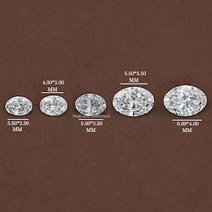 0,05 tot 0,53 karaat ovale, milieuvriendelijke diamant / losse diamant voor op maat gemaakte sieraden / in het laboratorium gekweekte solitaire diamant voor trouwring