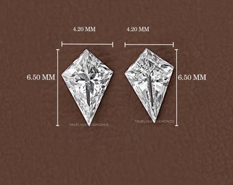 0.25 - 2.00 TCW Kite Cut Lab Grown Diamond / Eco Friendly Matching Pair Stones For Wedding Ring / Perfect for Jewelry Making / Loose Diamond