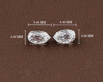 Briollate Cut Lab gewachsen Lose Paar Diamant / 0,25 bis 2,00 TCW Diamanten im Antik Schliff / konfliktfreier Diamant für individuelle Schmuckherstellung