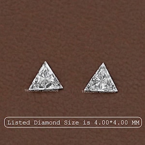 Triangle Cut Lab Grown Loose Diamond / 3.00 To 6.50 MM Eco Friendly  Diamond For Gift / CVD Diamond Loose / Hand Made Diamond For Jewelry