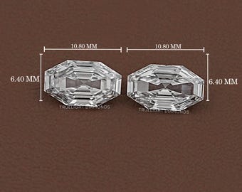 0.25 To 2.00 TCW Octagon Step Cut Loose Diamond Matching Pair / Antique Cut Lab Grown Diamond For Custom Jewelry / Anniversary Gift For Wife