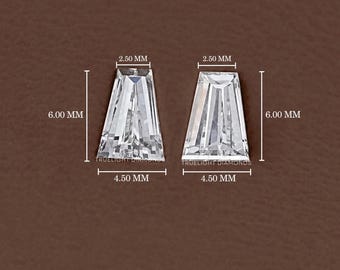 Keystone Pair Diamond Loose / Lab Grown Diamond Matching Pair For Wedding Jewelry / Antique Cut CVD Diamond / For Customized Jewelry Making