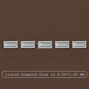0.05 To 0.40 Carat Baguette Cut Lab Grown Loose Diamond / EF-VS Clarity Conflict Free Solitaire Diamond / Diamond Loose For Jewelry Making