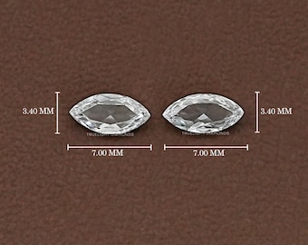 0,25 bis 2,00 TCW Rosenschliff Marquise Lab Lose Diamanten / Konfliktfrei Passendes Paar Diamant / EF-VS Loser Diamant für die Schmuckherstellung