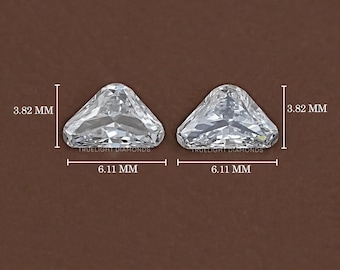 Diamantes de laboratorio con talla trillón modificada de 0,25 a 2,00 quilates / Diamantes sueltos con talla fantasía para joyería personalizada / Diamantes CVD para ella