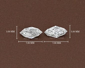 Step Cut Marquise Lab Grown Loser Diamant / 0,25 Bis 2,00 TCW Handgemachter Paar Diamant / CVD Diamant Für maßgeschneiderten Hochzeitsschmuck