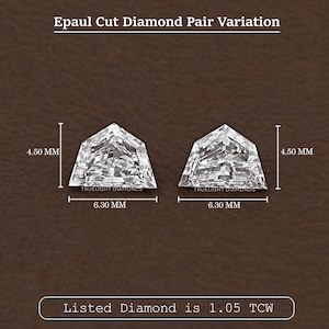 Epaul Cut Matching Pair Loose Diamond / EF-VS Diamond For Jewelry Making / Lab Grown Diamond For Customized Jewelry / Antique Diamond Pair