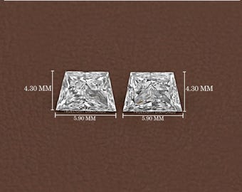 0,25 Bis 2,00 TCW Brilliant Trapezschliff Loser Diamant / Labor gewachsenes Diamantpaar zur Herstellung eines Eherings / Paardiamant im Antikschliff für Sie