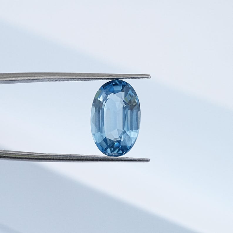 Buy Blue Topaz Lab Created Birthstone / Oval Cut December Birthstone ...