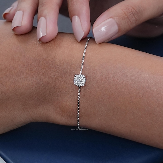 LADIES BRACELET 3.00CT ROUND DIAMOND 14K WHITE GOLD LADIES BRACELET 3.00CT ROUND DIAMOND 14K WHITE GOLD
