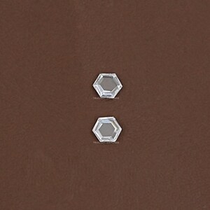 Rose Cut Hexagon Loose Lab Grown Diamond / 0.25 TCW To 2.00 TCW Lab Diamond Matching Pair For Jewelry / CVD Diamond  For Customized Jewelry