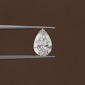 Pear Cut Lab Grown Loose Diamond / Eco Friendly Diamond For Customized Wedding Jewelry / Conflict Free Solitaire Diamond For Engagement Gift