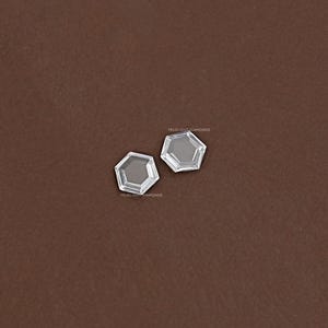 Rose Cut Hexagon Loose Lab Grown Diamond / 0.25 TCW To 2.00 TCW Lab Diamond Matching Pair For Jewelry / CVD Diamond  For Customized Jewelry