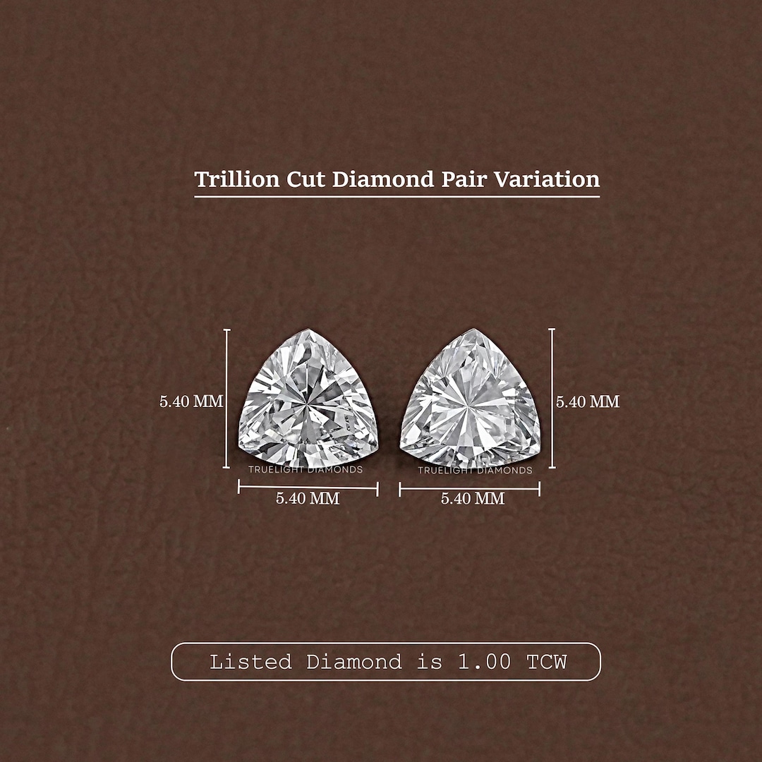 0.25 to 2.00 TCW Trillion Cut Lab Grown Diamond / Diamonds for Making ...