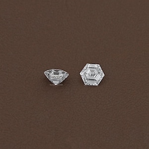 Hexagon Cut Eco Friendly Loose Diamond  0.10 To 0.50 Carat Lab Grown Solitaire Diamond  Hand Made Diamond For Jewelry  CVD Diamond Loose