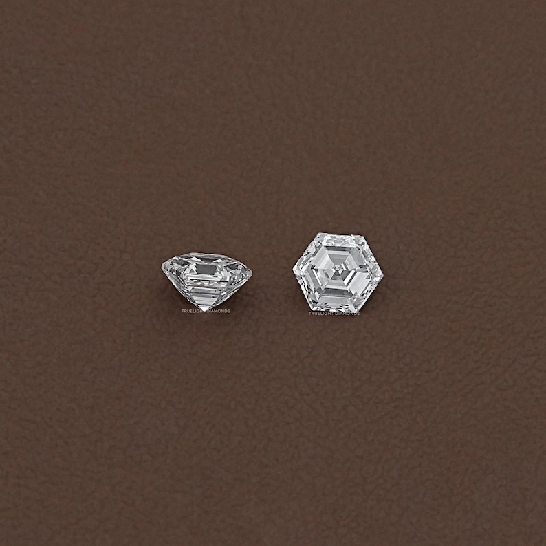 Hexagon Cut Eco Friendly Loose Diamond  0.10 To 0.50 Carat Lab Grown Solitaire Diamond  Hand Made Diamond For Jewelry  CVD Diamond Loose