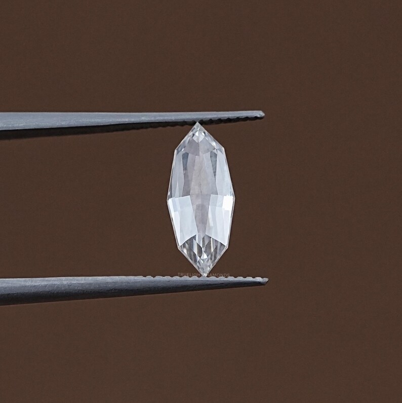Step Cut Marquise Lab Grown Loose Diamond / Conflict Free Diamond For Customized Jewelry / Antique Cut Diamond For Jewelry Making