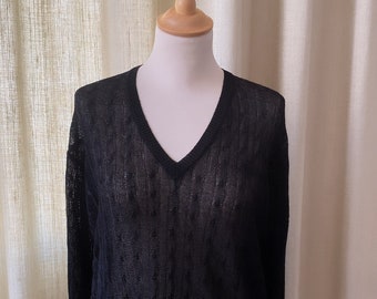 Polo Ralph Lauren vintage black viscose woman sweater