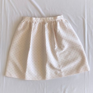 L’Autrechose white red full skirt with jacquard designs new with tags // white red full skirt new with tags