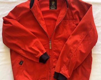 Vintage FAY red cotton jacket // Fay bomber jacket in red cotton